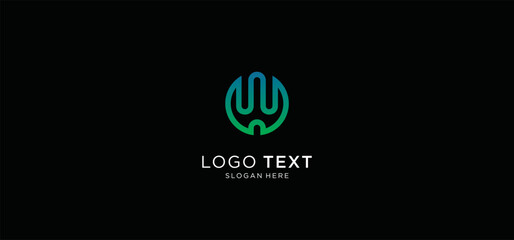 LOGO TEMPLATE LETTER W SIMPLE