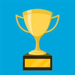 Trophy cup  award  vector illustration in flat style