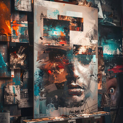Man Collage Generative AI
