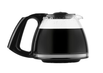 Filled coffee pot isolated against a white background