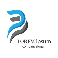 illustration of the matching twin letter p logo