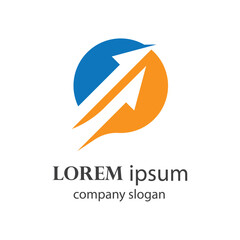 rising business arrow logo illustration