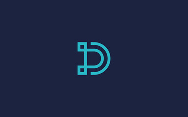 letter d digital logo icon design vector design template inspiration