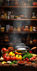 Kitchen and cooking image background