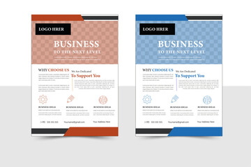 Business Flyer, Corporate business flyer template. Business Flyer Layout in Blue and White, modern business flyer template, abstract business flyer and creative design, Business Flyer Design.