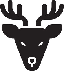deer head icon, pictogram
