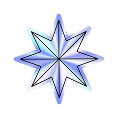 Obraz premium Y2K holographic sticker set hearts with chrome effect. Abstract shapes in hologram style. Flat vector illustration isolated on white background.