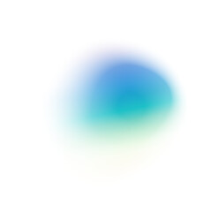 Y2K gradient shapes with blue blur colors. Abstract, fluid color. Flat vector illustration isolated on white.
