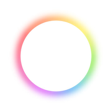 Radial rainbow gradient circular swirl, color spectrum in a vibrant wheel, RGB gradation. Flat vector illustration isolated on white background.