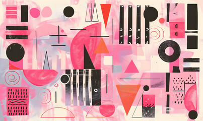 Abstracts geometric shapes illustration design.,Generative AI