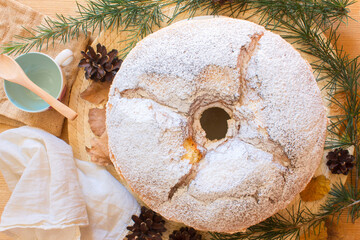 chiffon cake with lemon for breakfast