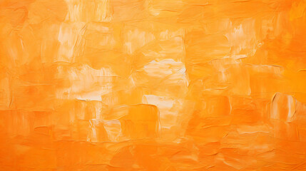 Oil paint strokes on wide canvas textured orange background
