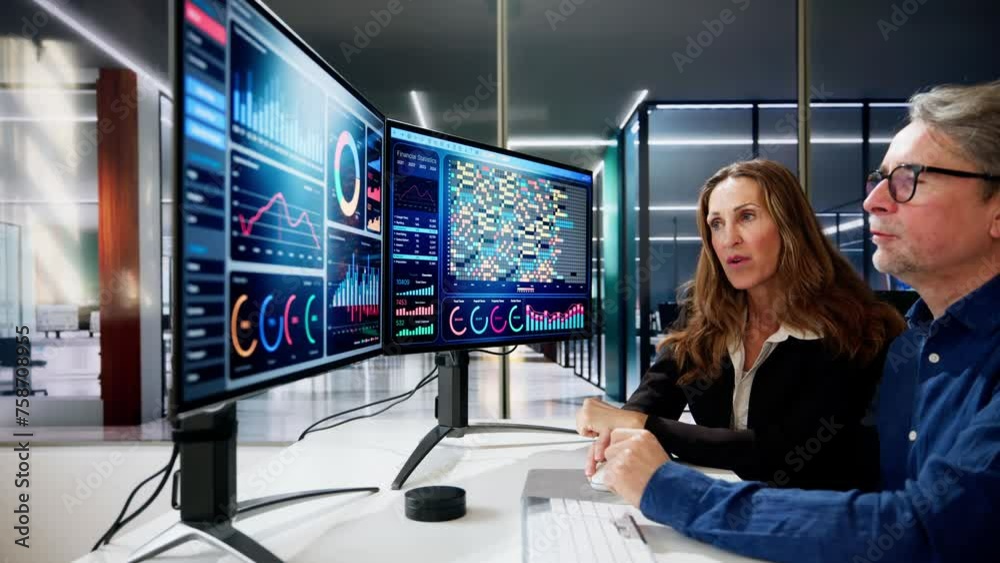 Aufkleber Performance Analytics Dashboard Tech On PC Screen