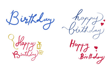 Happy birthday message. Use to decorate a birthday card for someone special