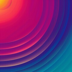 Vibrant abstract concentric circles pattern. Colorful gradient lines background. - 758709737
