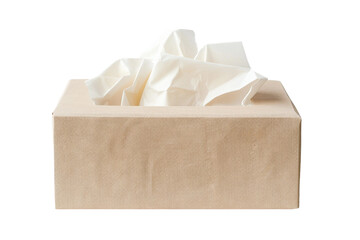 Boxed Tissues On Transparent Background.