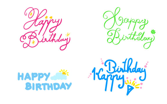 Happy birthday message. Use to decorate a birthday card for someone special