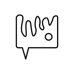speech bubble line icon