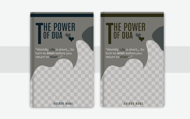 Realistic Islamic book cover design template