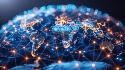 Dynamic global connectivity: Sleek map network,generative ai
