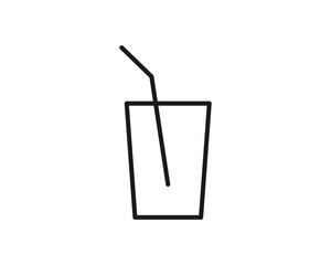 Juice glass icon vector symbol design illustration