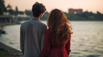 Fototapeta premium A couple in love holding hands