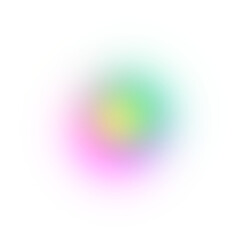 Fototapeta premium Holographic Gradient Blur Circle On Transparent Background