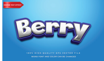 vector berry text effect