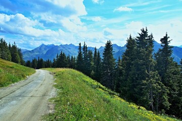 Obraz premium Austrian Alps-path from Planai