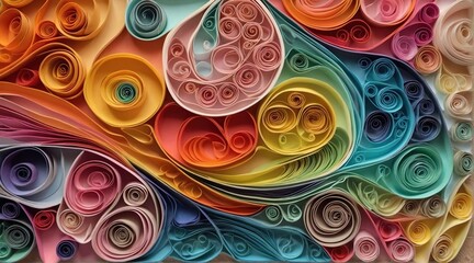 Incredibly beautiful flower arrangement made of colored paper. Quilling.