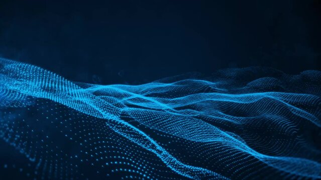 Field Dots Blue wave Backgrounds Loop animation