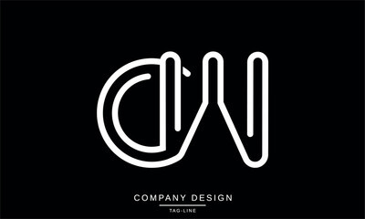 CW, WC Abstract Letters Logo Monogram Design Font