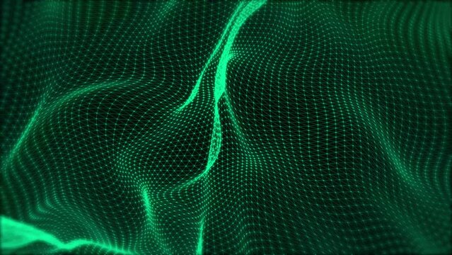 Abstract green background, Cloth View with green Background Loop Animation