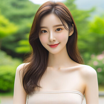 Beauty image of an Asian woman(Korea)	