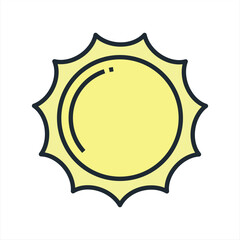 Sun sign symbol icon vector illustration