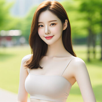 Beauty image of an Asian woman(Korea)	