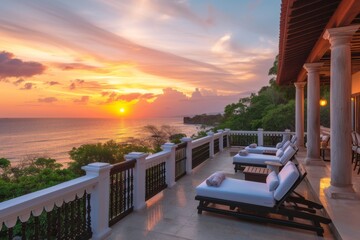 A secluded retreat nestled within a lush tropical garden