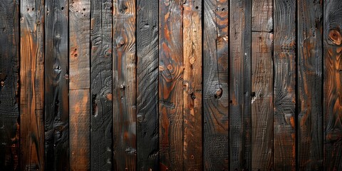 Dark wooden plank texture creating a rich and sophisticated backdrop with deep tones and grains