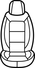 Car Seat Outline Illustration Vector
