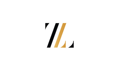 ZL, LZ, Z, L, Abstract Letters Logo Monogram - obrazy, fototapety, plakaty