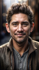 Obraz premium Intellect Unveiled: A Portrait of Youthful Brilliance Sharp Vision, Sharper Mind: Poised for Success