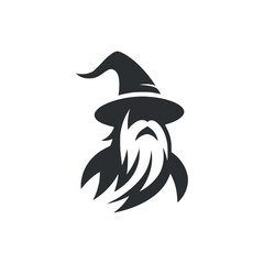 senior wizard logo vector illustration template design
