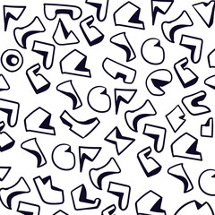 Small cartoon cut-out puzzle pieces or objects form a simple background.