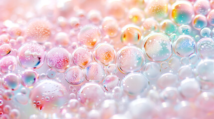 Fototapeta premium beautiful background of air soap bubbles.
