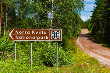 National Park Road Sign Along Dirt Road © Mikael