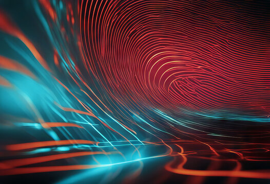 Wave Line Abstract Tech Background stock illustration