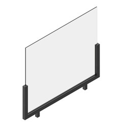 Obraz premium 3D rendering illustration of a glass railing module