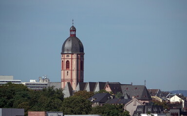 katholische Pfarrkirche Sankt Stephan in Mainz - obrazy, fototapety, plakaty
