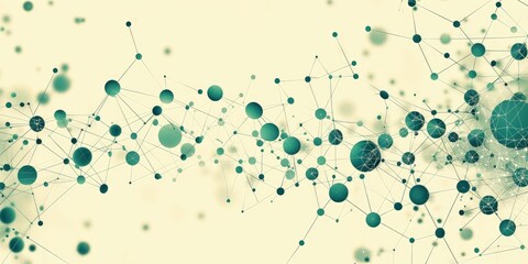 Green technology graph network machine learning minimalist background