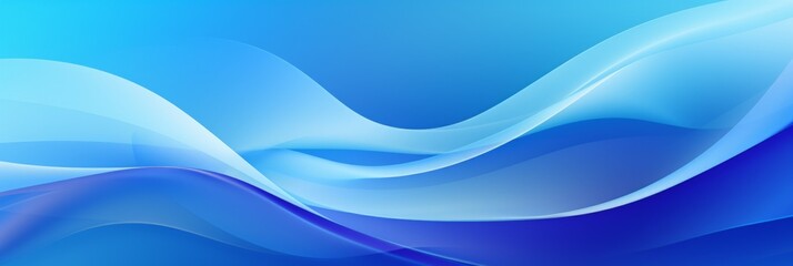 banner Abstract blue gradient background with smooth waves. Graphic design concept